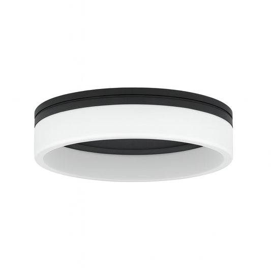 Home Decorators Collection 13.80 in. Black LED Flush Mount