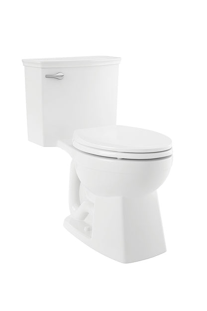 Glacier Bay Glacier Bay Power Flush 12 inch Rough In One Piece 1 28 GPF Single Flush Elongated Toilet in White Seat Included