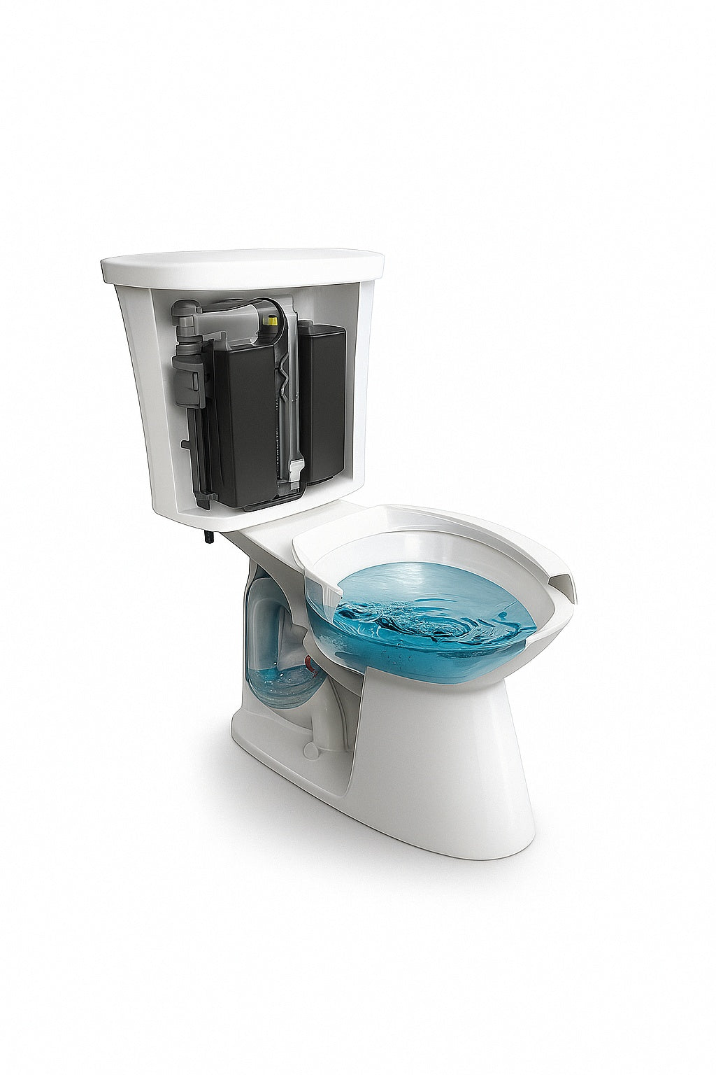 Glacier Bay Glacier Bay Power Flush 12 inch Rough In One Piece 1 28 GPF Single Flush Elongated Toilet in White Seat Included