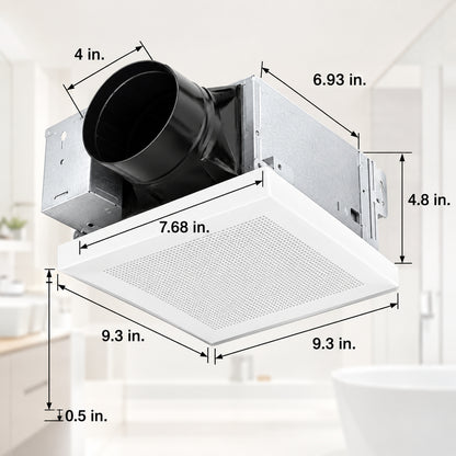 Panasonic Whisper Mighty Pick A Flow 70 90 CFM Ceiling Wall Bathroom Exhaust Fan Energy Star with 9 in x 9 in Grille Footprint RG M79A