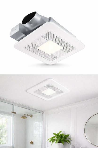 Panasonic WhisperThin DC LED Pick A Flow 80 100 CFM Ceiling Wall Bathroom Exhaust Fan 3 3 8 in Low Profile Housing