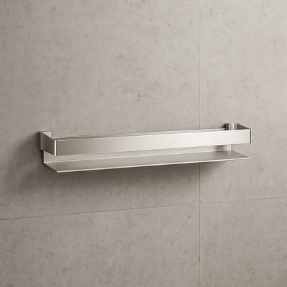 SEACHROME SEACHROME 18 in x 4 in Rectangular Shower Shelf with Rail in Satin