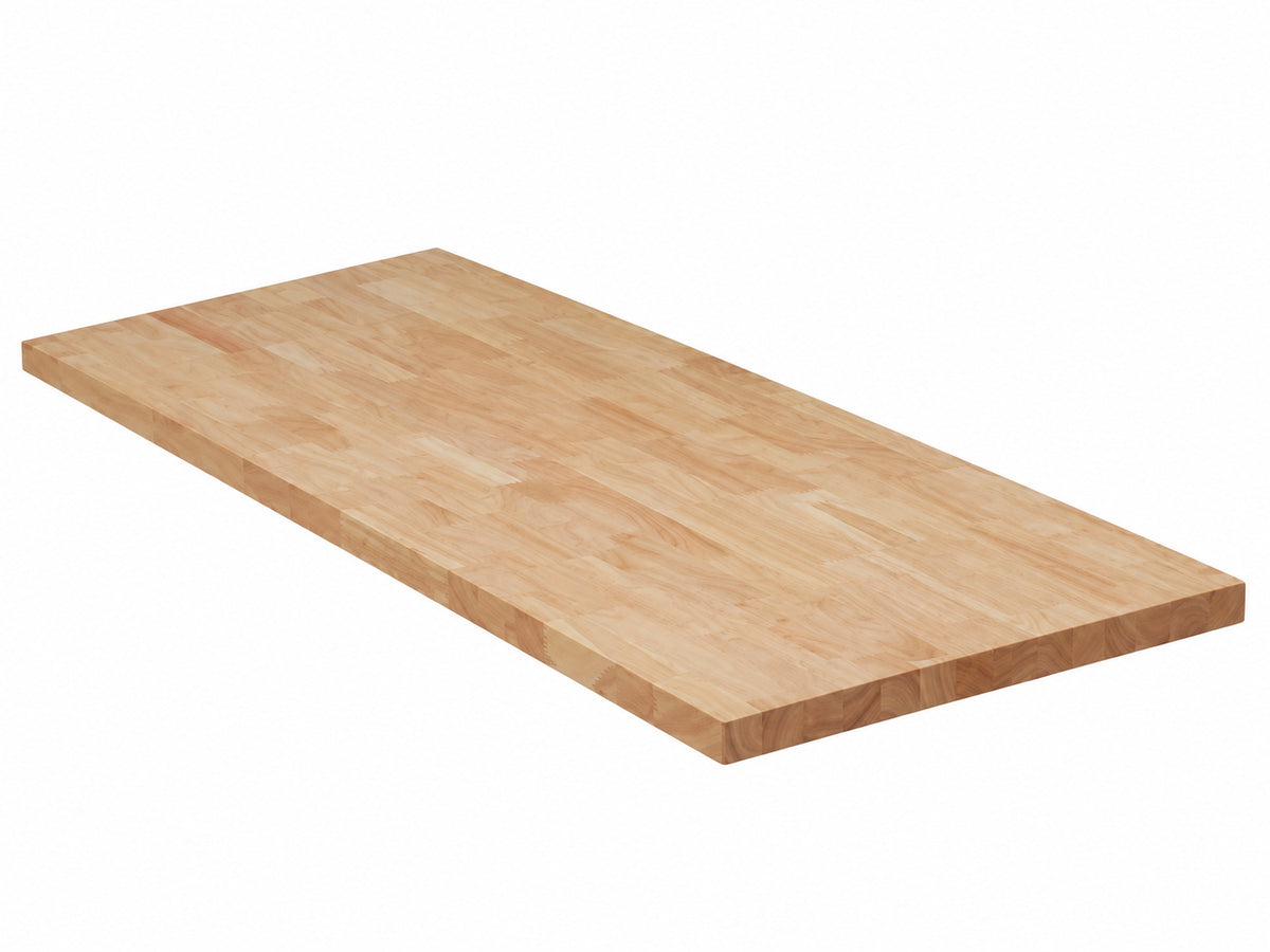 Hampton Bay 6 ft L x 25 in D Unfinished Hevea Solid Wood Butcher Block Countertop with Standard Edge THD HBU 0002