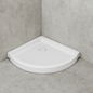 Ovation Curve 36 in. L x 36 in. W Corner Shower Pan Base with Center Drain in Arctic White 193406240153 American Standard