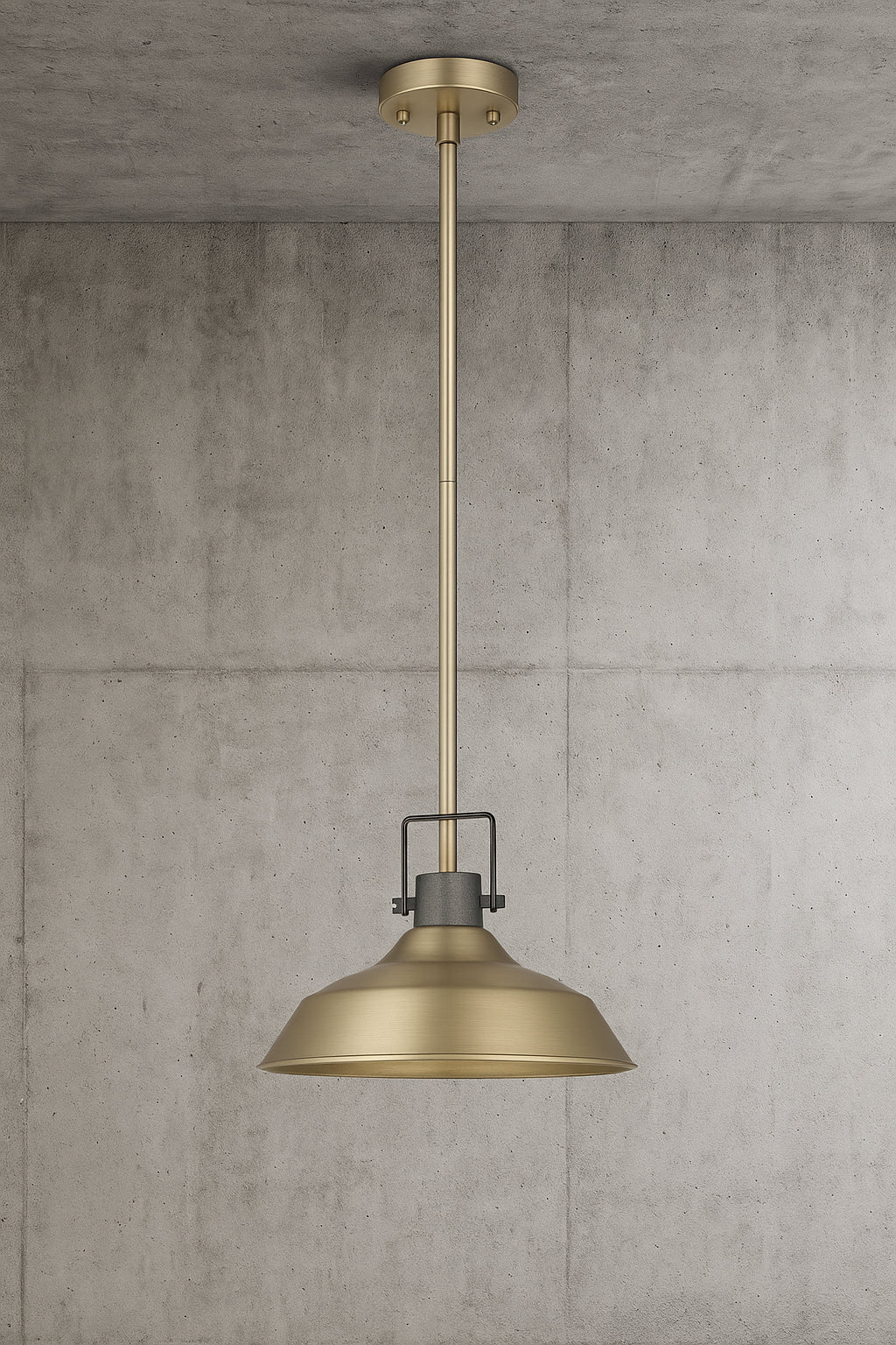 Electric Sutton 1 Light Matte Brass Indoor Pendant Light with Textured Socket 65475