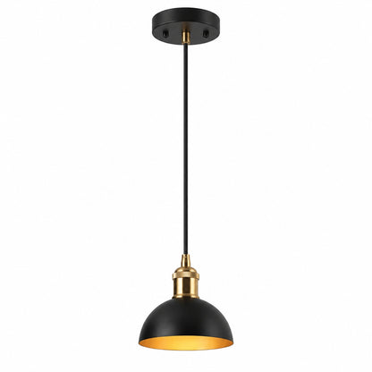Zevni Modern 6 in 1 Light Black Pendant Light Fixture Brass Gold Dome Kitchen Island Pendant Lights Linear Pendant Lighting