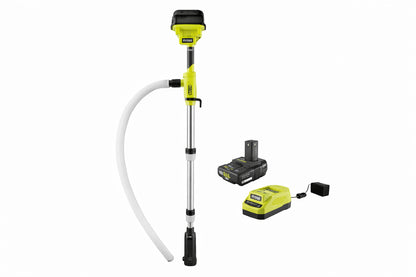 RYOBI ONE 18V Cordless 1 6 HP Telescoping Pole Pump with 2 0 Ah Battery and Charger