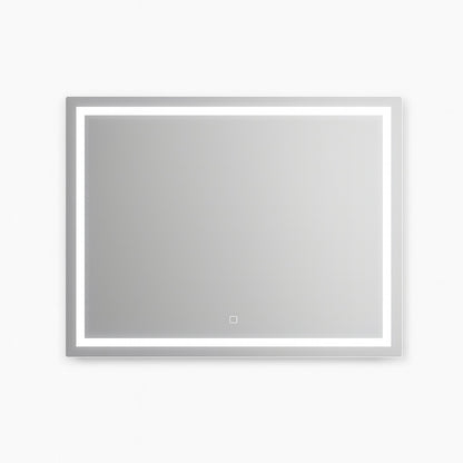 HOMLUX 36 in W x 28 in H Rectangular Frameless LED Light with 3 Color and Anti Fog Wall Mounted Bathroom Vanity Mirror