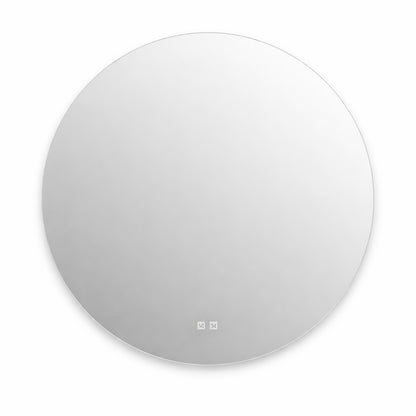 Homlux 36 In W X 36 In H Round Frameless Led Light With 3 Color And Anti Fog Wall Mounted Bathroom Vanity Mirror