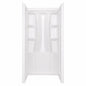 Delta Classic 500 36 in W x 73 25 in H x 36 in D 3 Piece Direct to Stud Alcove Shower Surrounds in High Gloss White