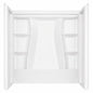 Delta Classic 500 60 in W x 61 25 in H x 32 in D 3 Piece Direct to Stud Alcove Bathtub Shower Surrounds in High Gloss White B23205 6032 WH