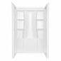 Delta Classic 500 48 in W x 73 25 in H x 34 in D 3 Piece Direct to Stud Alcove Shower Surrounds in High Gloss White B12205 4834 WH