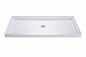 DreamLine SlimLine 60 in x 36 in Single Threshold Alcove Shower Pan Base in White with Center Drain