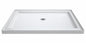 DreamLine SlimLine 48 in x 36 in Single Threshold Alcove Shower Pan Base in White with Center Drain DLT 1136480