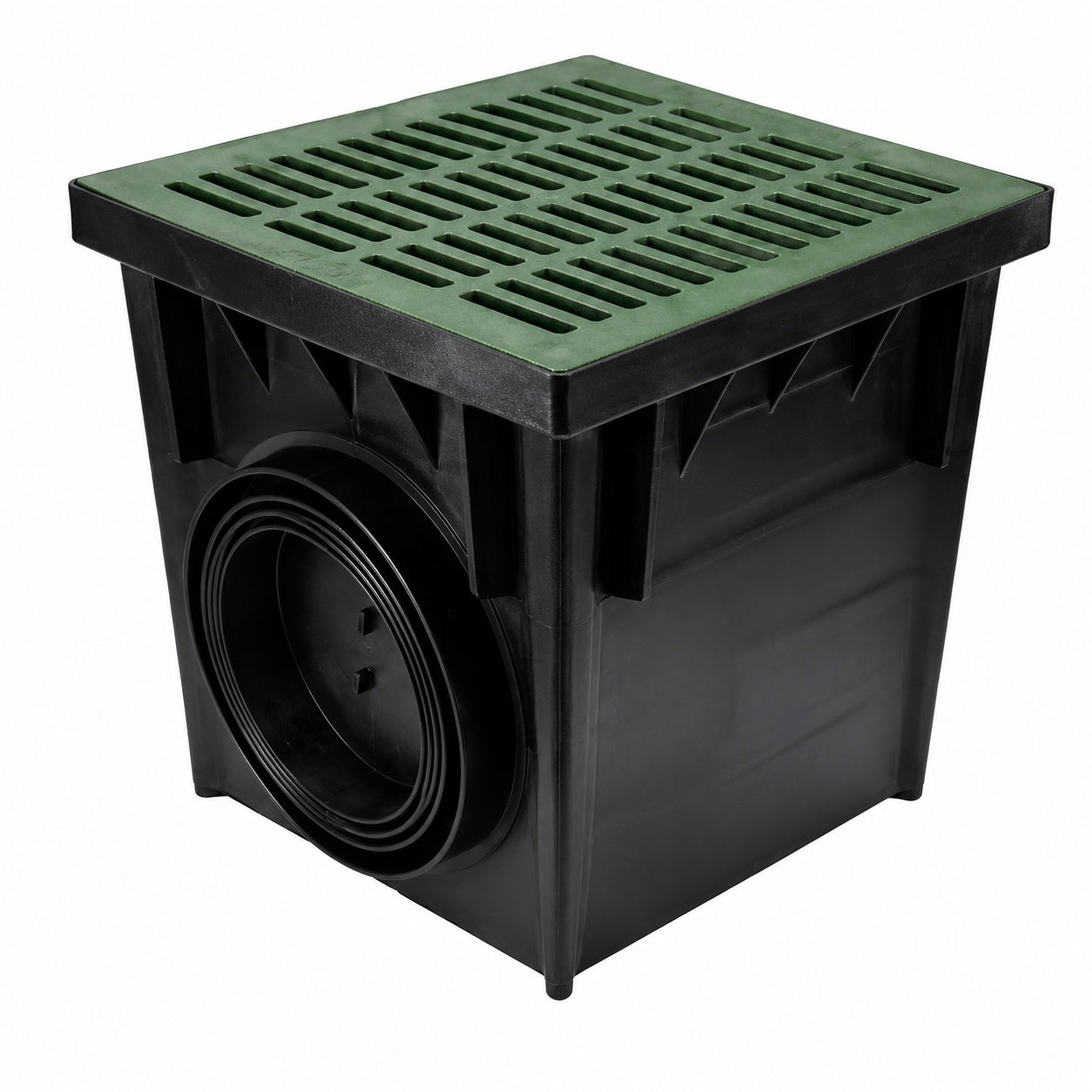 NDS 24 in Square Catch Basin Kit with Green Grate