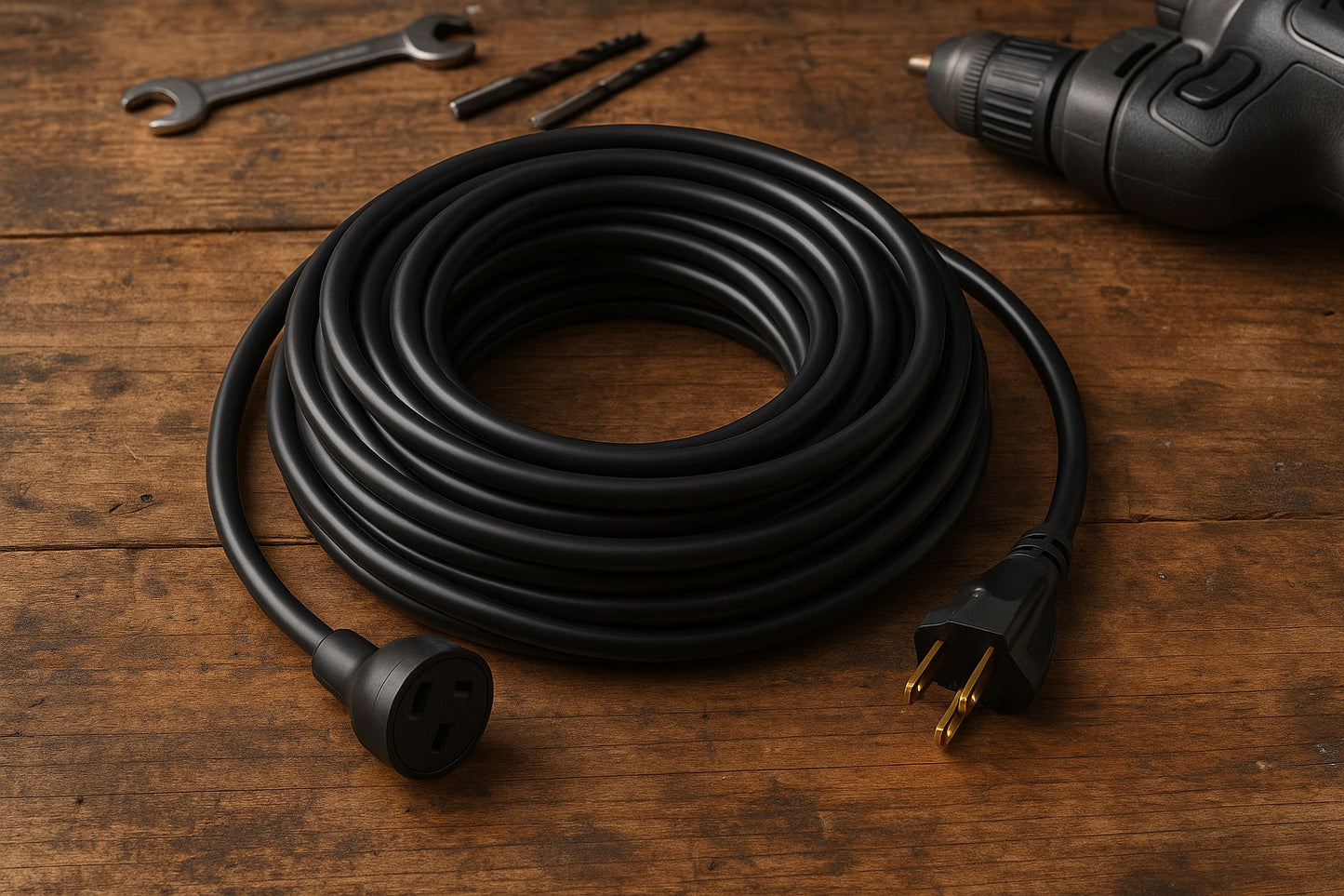Welder Extension Cord 40 Amp 25 ft. 250 Volt Welding Power Cord with NEMA 6-50 Plug 8 Wire Gauge 3 Prong