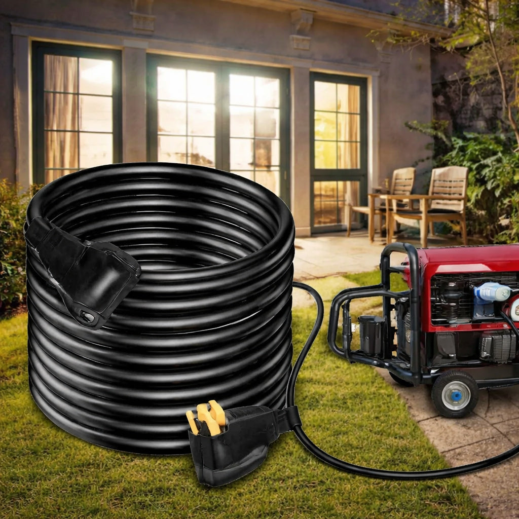 Vevor 50 Ft 50 Amp Rv Extension Cord Premium Power Cord Rv Wire Diameter Extension Cord 6 Wire Gauge Rv Cord