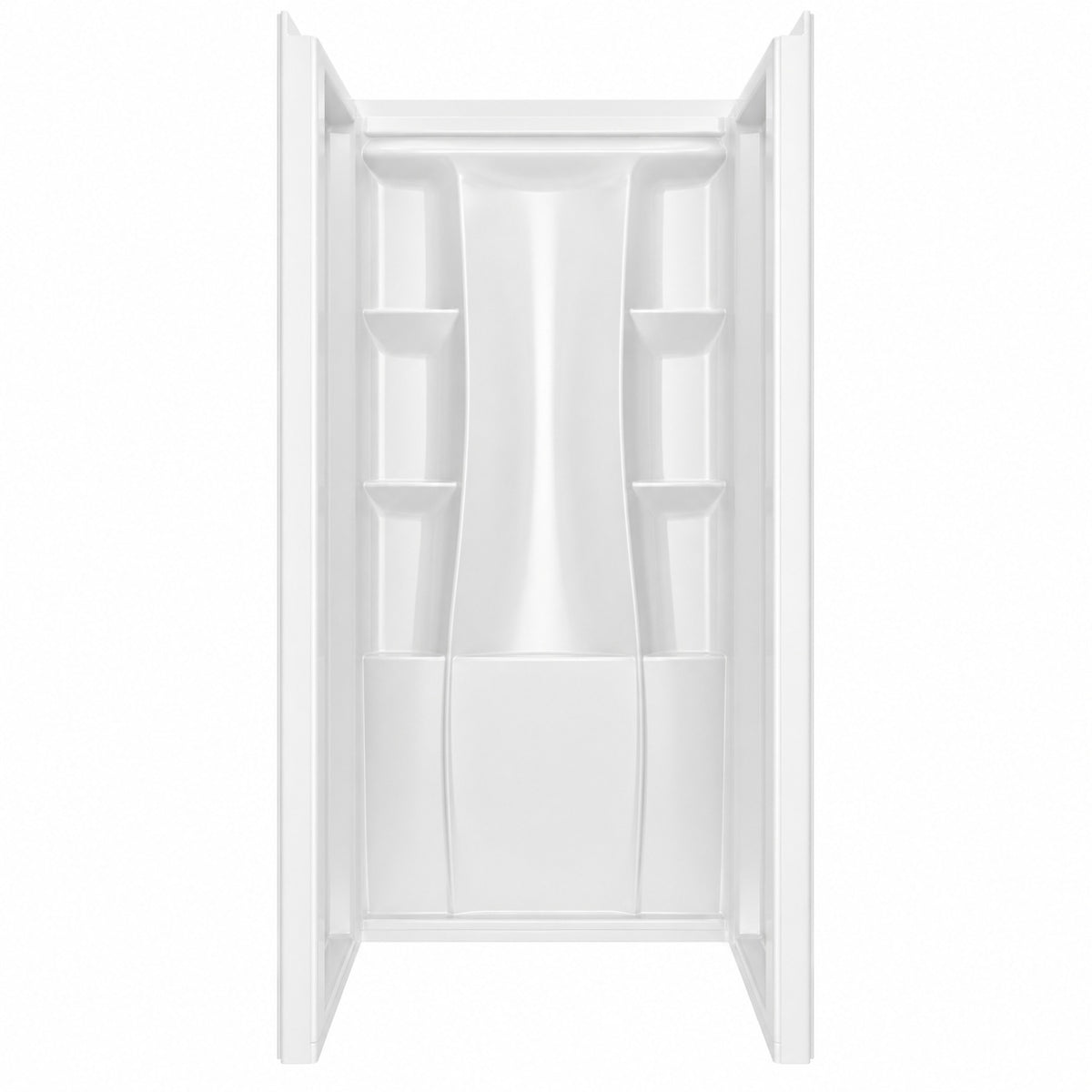Delta Classic 500 60 in W x 73 25 in H x 32 in D 3 Piece Direct to Stud Alcove Shower Surrounds in High Gloss White