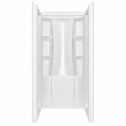 Delta Classic 500 60 in W x 73 25 in H x 32 in D 3 Piece Direct to Stud Alcove Shower Surrounds in High Gloss White