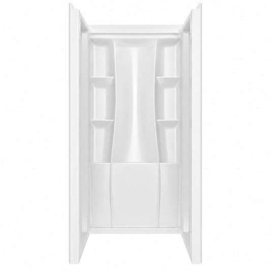 Delta Classic 500 60 in W x 73 25 in H x 32 in D 3 Piece Direct to Stud Alcove Shower Surrounds in High Gloss White