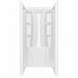 Delta Classic 500 60 in W x 73 25 in H x 32 in D 3 Piece Direct to Stud Alcove Shower Surrounds in High Gloss White
