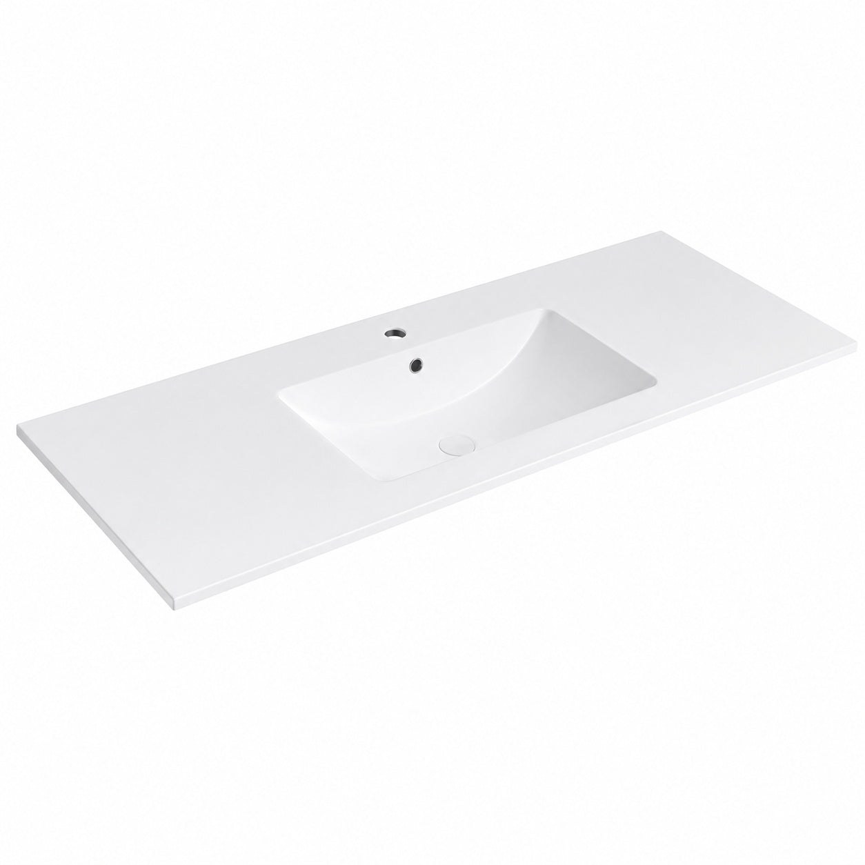 Swiss Madison 47 56 in W x 18 31 in D Ceramic Vanity Top in Glossy White