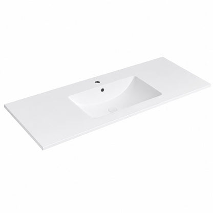 Swiss Madison 47 56 in W x 18 31 in D Ceramic Vanity Top in Glossy White