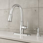 Glacier Bay Kagan Chrome 15 in H Pull Down Sprayer Kitchen Faucet with 360 Swivel Spout
