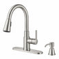 Glacier Bay Kagan Stainless Steel 15 in H Pull Down Sprayer Kitchen Faucet with 360 Swivel Spout 21 K153KSS GB