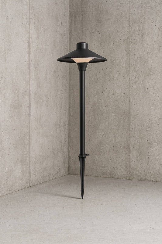 Vernon Park 120 Lumen Low Voltage Black Integrated LED Aluminum Outdoor Path Light Powered by Hubspace (1 Pack) ECP11 LED