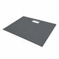 CASTICO 48 in L x 42 in W x 1 125 in H Solid Composite Stone Shower Pan Base with Center Back Drain in Graphite Sand 1S1S 4248SOGR