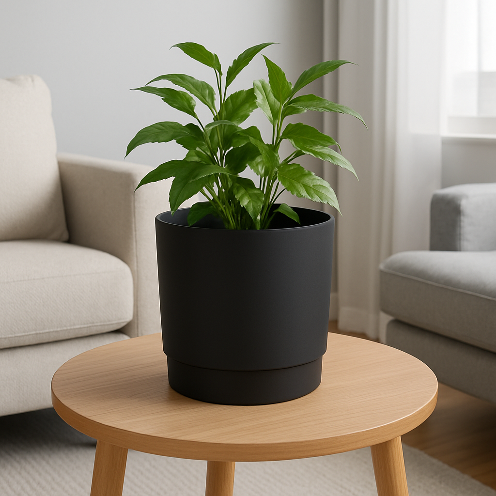 Vigoro 15.6 in. Lilliana SlateÂ Recycled Materials Indoor/Outdoor Planter (15.6 in. D x 15 in. H)