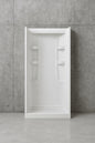 Classic 500 36 in. L x 36 in. W x 72 in. H 4-Piece Alcove Shower Kit with Shower Wall and Shower Pan in High Gloss White