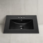 24 in. W x 18.5 in. D Ceramic Vanity Top with 4 in. Centerset Faucet Holes in Matte Black