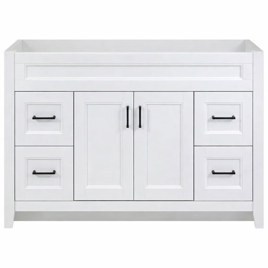 Ridge 48 in. W x 22 in. D x 34 in. H Bath Vanity Cabinet without Top in White
