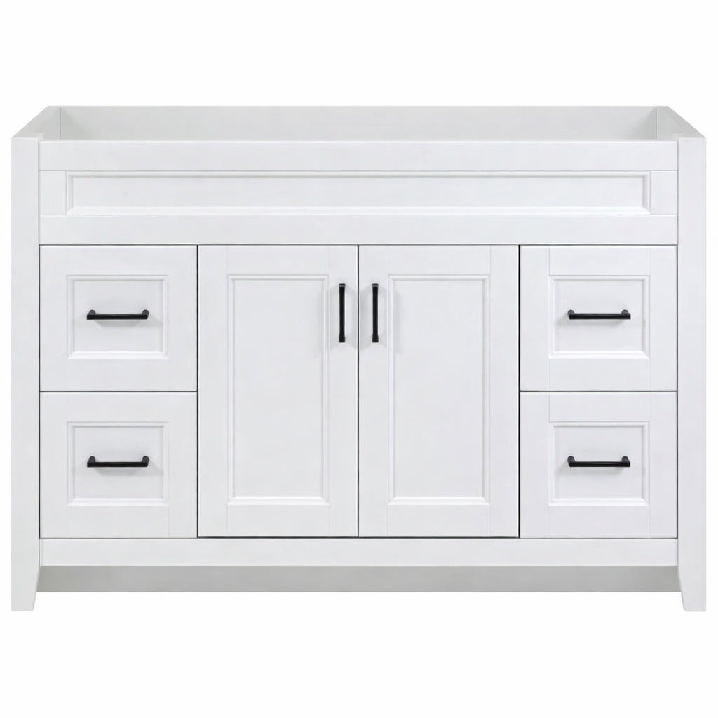 Home Decorators Collection Ridge 48 in W x 22 in D x 34 in H Bath Vanity Cabinet without Top in White RG48 WH