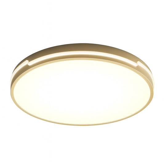 Artika Delray 15 in. 1-Light Modern Gold Integrated LED 5 CCT Flush Mount Ceiling Light Fixture for Kitchen or Bedroom