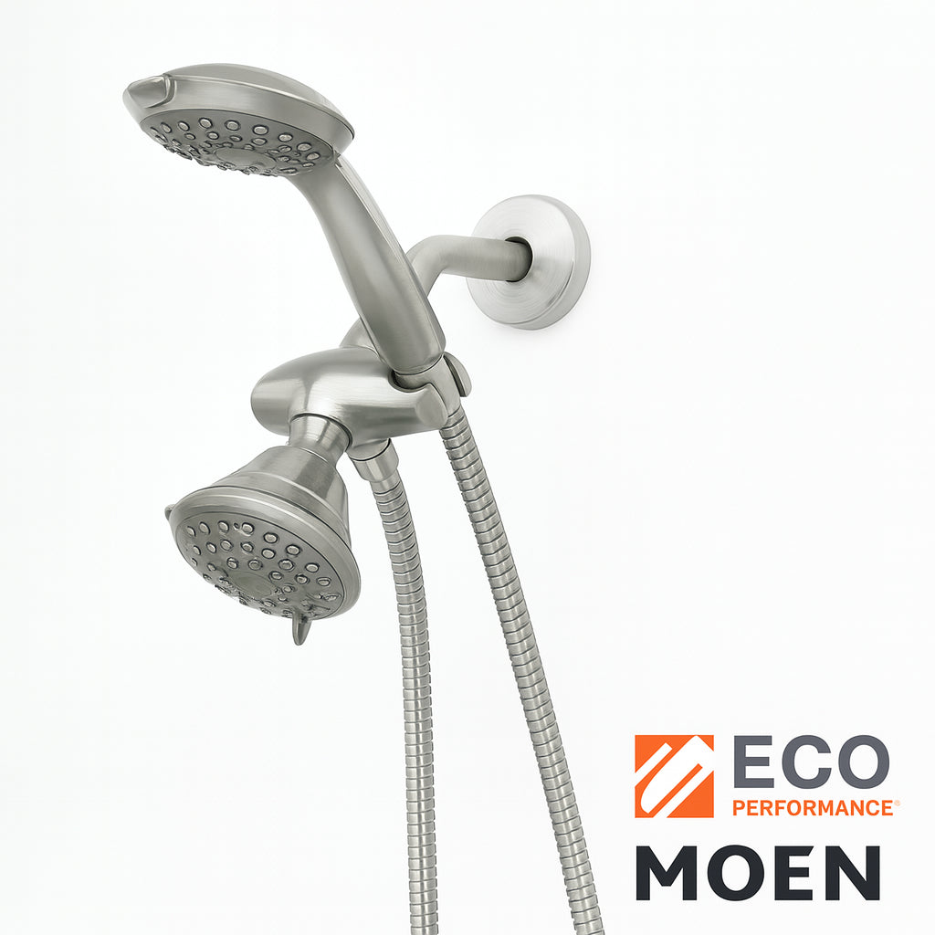 Attune 8-Spray 4 in. Dual Wall Mount Fixed and Handheld Shower Head 1.75 GPM in Spot Resist Brushed Nickel