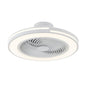 20 in White Modern Indoor Integrated LED Round Ceiling Fan with Remote Control 6 Speeds