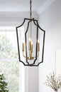 Zevni 4 Light Black Pendant Light Fixtures Brass Pendant Hanging Light Modern Farmhouse Chandelier for Kitchen Island