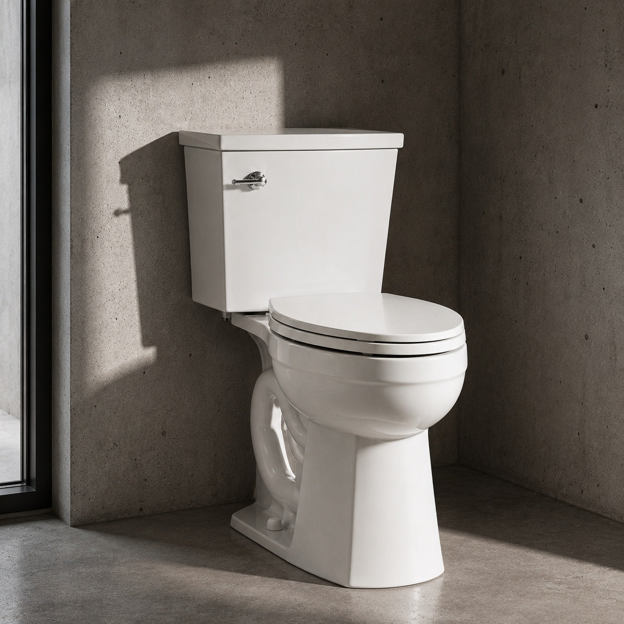 KOHLER Elmbrook 12 in Rough In 2 Piece 1 28 GFP Single Flush Elongated Chair Height Toilet in White with Soft Close Seat 33201 0