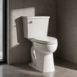 KOHLER Elmbrook 12 in Rough In 2 Piece 1 28 GFP Single Flush Elongated Chair Height Toilet in White with Soft Close Seat 33201 0