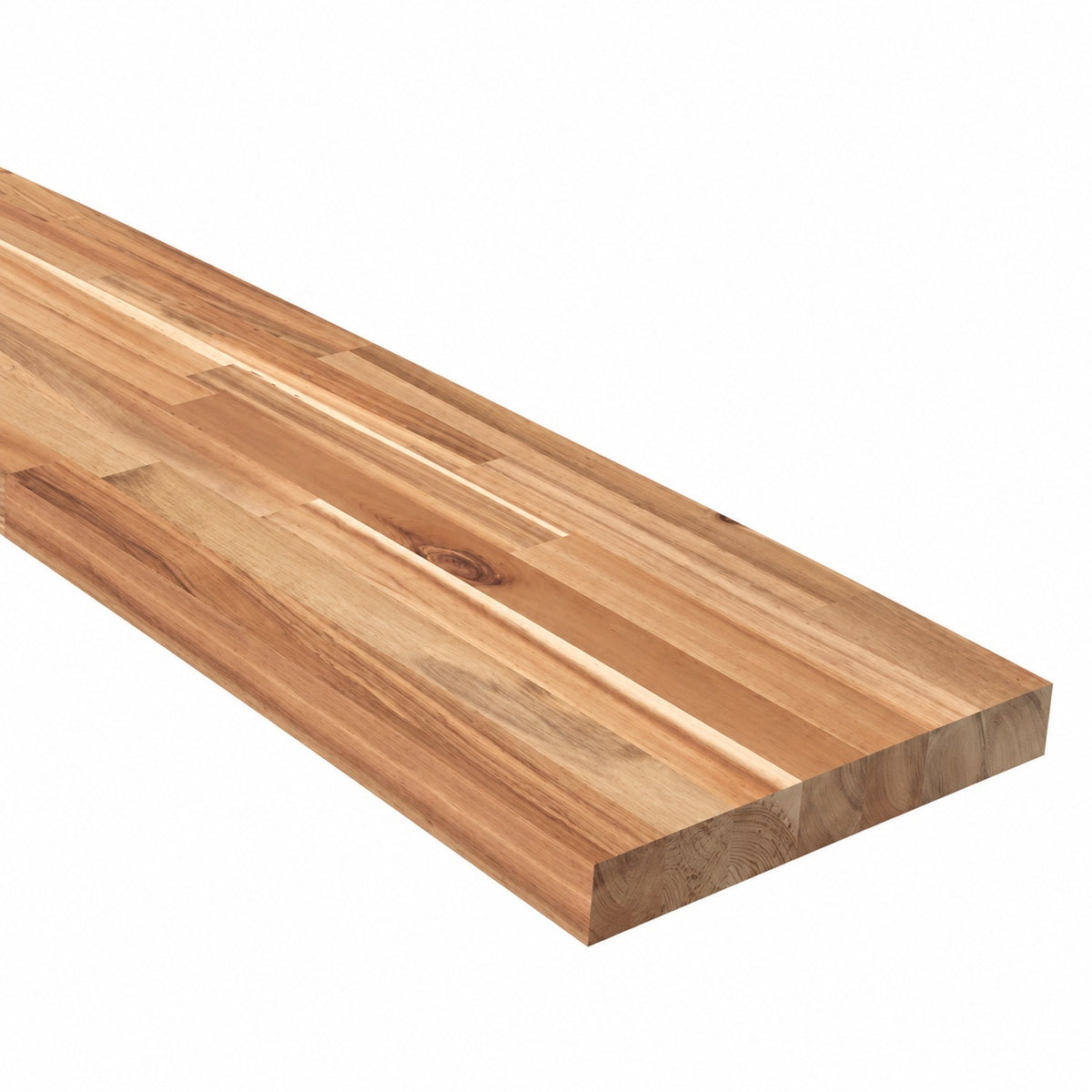 HARDWOOD REFLECTIONS Solid Wood Butcher Block Shelf 72in W X 12in D X 1 5in H in Unfinished Acacia