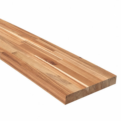HARDWOOD REFLECTIONS Solid Wood Butcher Block Shelf 72in W X 12in D X 1 5in H in Unfinished Acacia