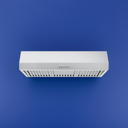 Vissani Sarela 30 in. W x 7 in. H 500CFM Convertible Under Cabinet Range Hood in Stainless Steel with LED Lights and Filter