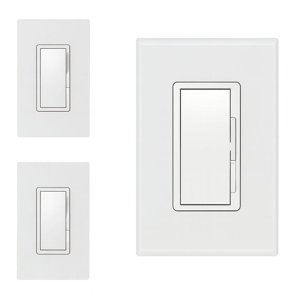 Feit Electric Smart Wi Fi Connected White Dimmer Switch for Dimmable 150W LED and 450W Incandescent Bulbs Single Pole or 3 Way 3 Pack DIM WIFI