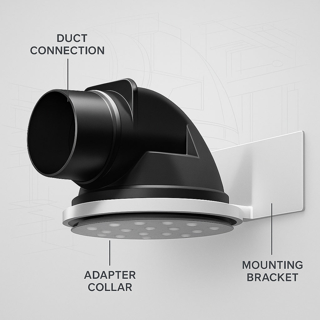 EZSoffitVent - Soffit Vent - Soffit Termination System for Ventilation Exhaust Fans