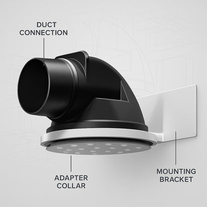 EZSoffitVent - Soffit Vent - Soffit Termination System for Ventilation Exhaust Fans