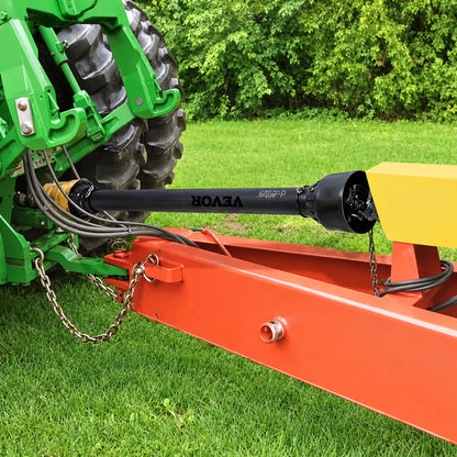 VEVOR PTO Drive Shaft 1 3 8 in PTO Driveline Shaft 30 in to 39 in 6 Spline Tractor End Round End for Mower Brush Hog