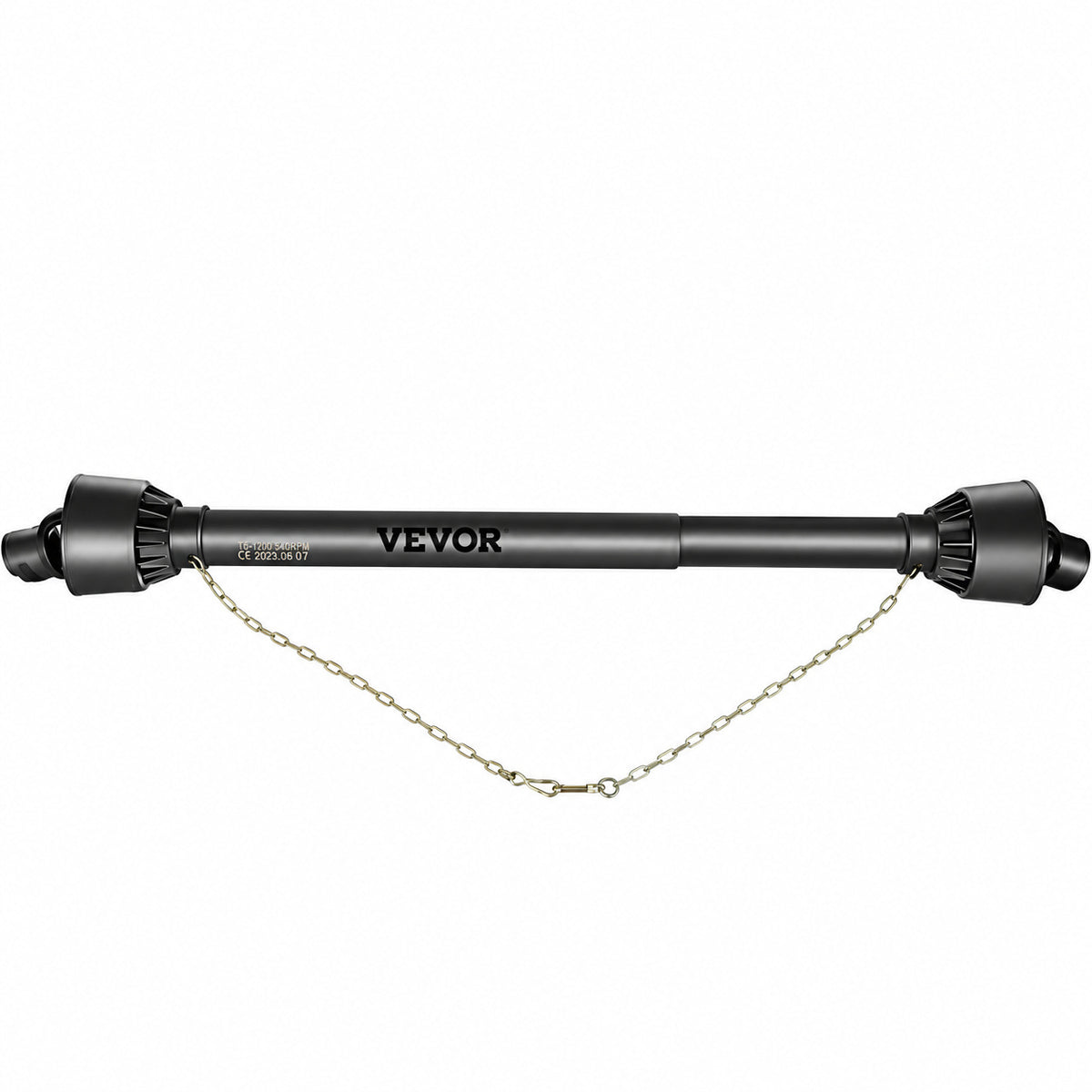 VEVOR PTO Drive Shaft 1 3 8 in PTO Driveline Shaft 30 in to 39 in 6 Spline Tractor End Round End for Mower Brush Hog